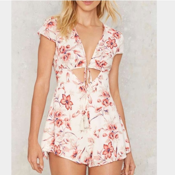 Nasty Gal Other - Nasty Gal Boutique All Day Plunging Romper